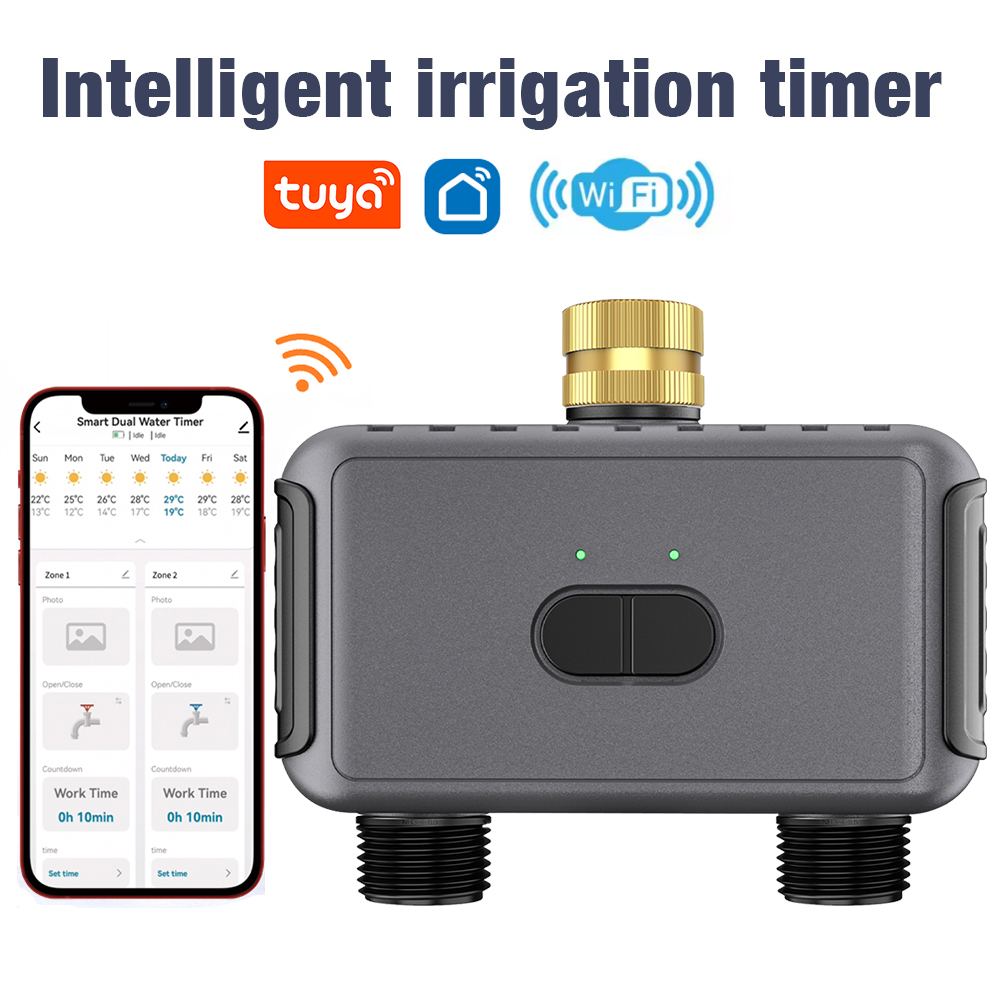 Wifi Irrigation Timer - 와이파이 자동 급수 타이머, 듀얼 호스