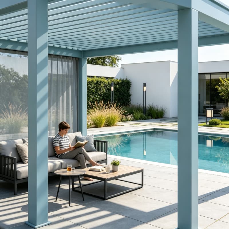 Smart Garden Electric Pergola - 스마트 전동 알루미늄 루버형 방수 원격