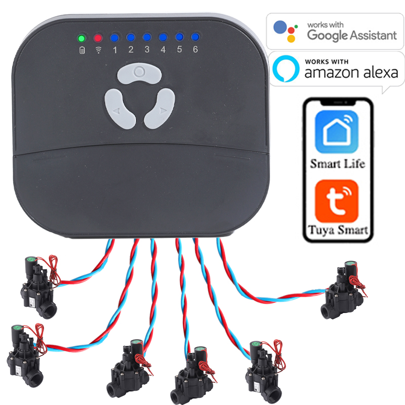 Smart Garden Monitoring System - 6존 와이파이 연결 투야 스마트 홈