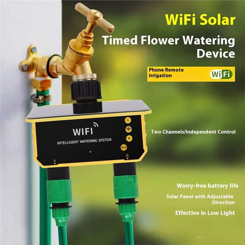 1/2 출력 WIFI 태양광 관개 타이밍 컨트롤러, 정 - Smart Garden Monitoring System 리뷰 및 가격