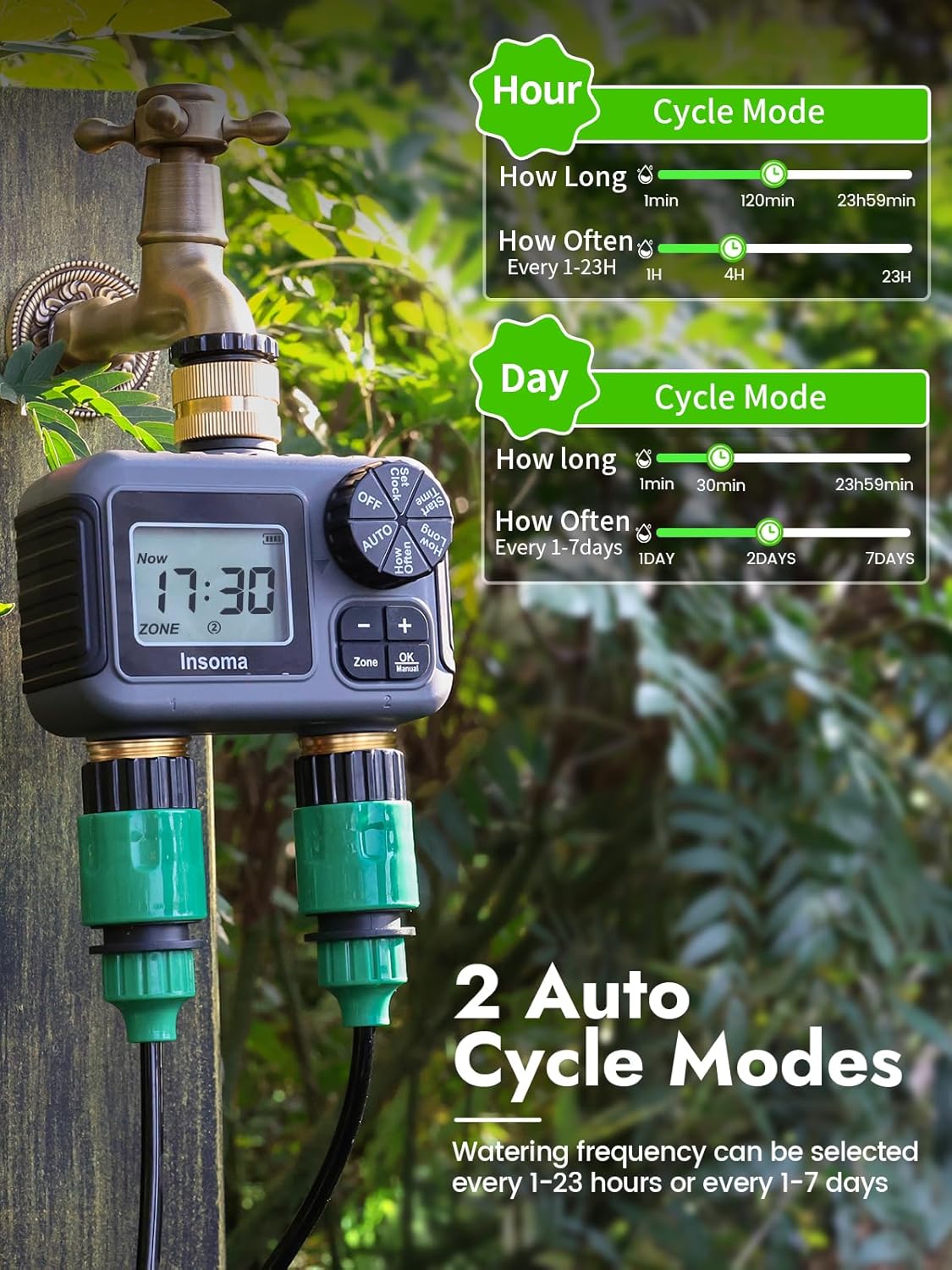 듀얼 아울렛 스마트 관개 급수 시스템 자동 급수 타이머 - Smart Garden Monitoring System 리뷰 및 가격