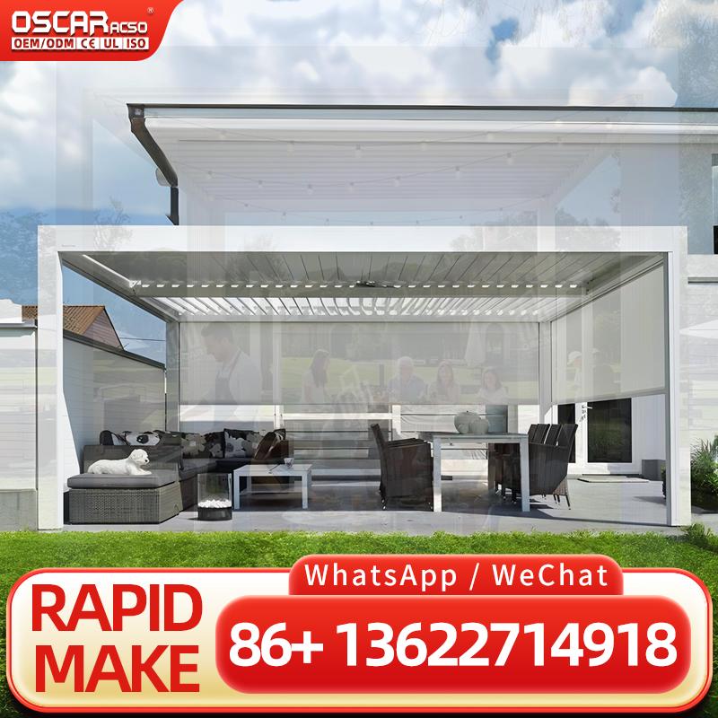 맞춤형 현대식 접이식 방수 가제보, 측면 전동 스마트  - Smart Garden Electric Pergola 리뷰 및 가격