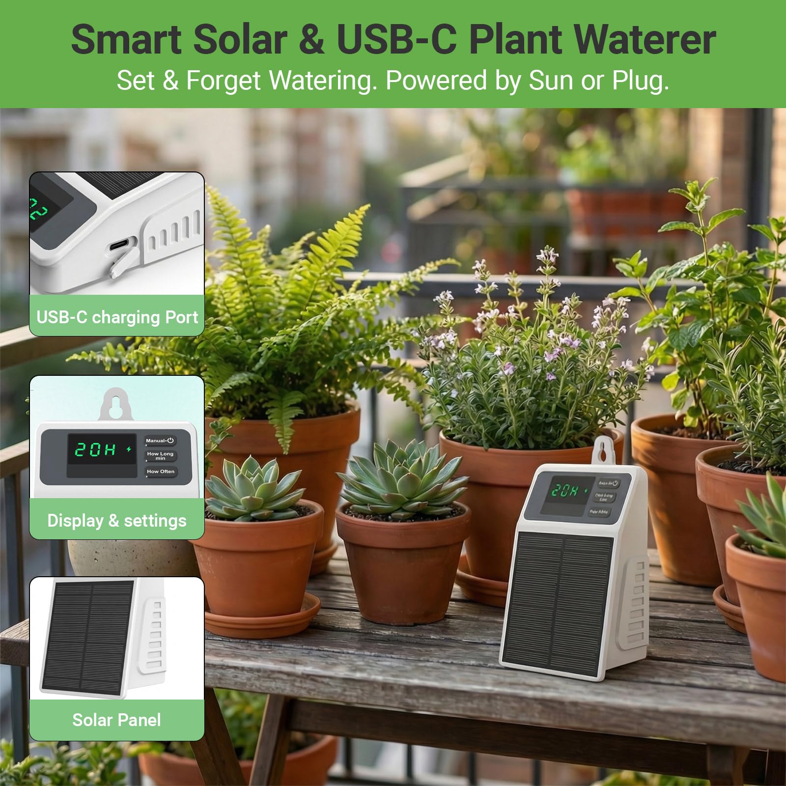 업그레이드된 태양광 점적 관개 시스템, 가정 및 정원, - Smart Garden Irrigation System 리뷰 및 가격