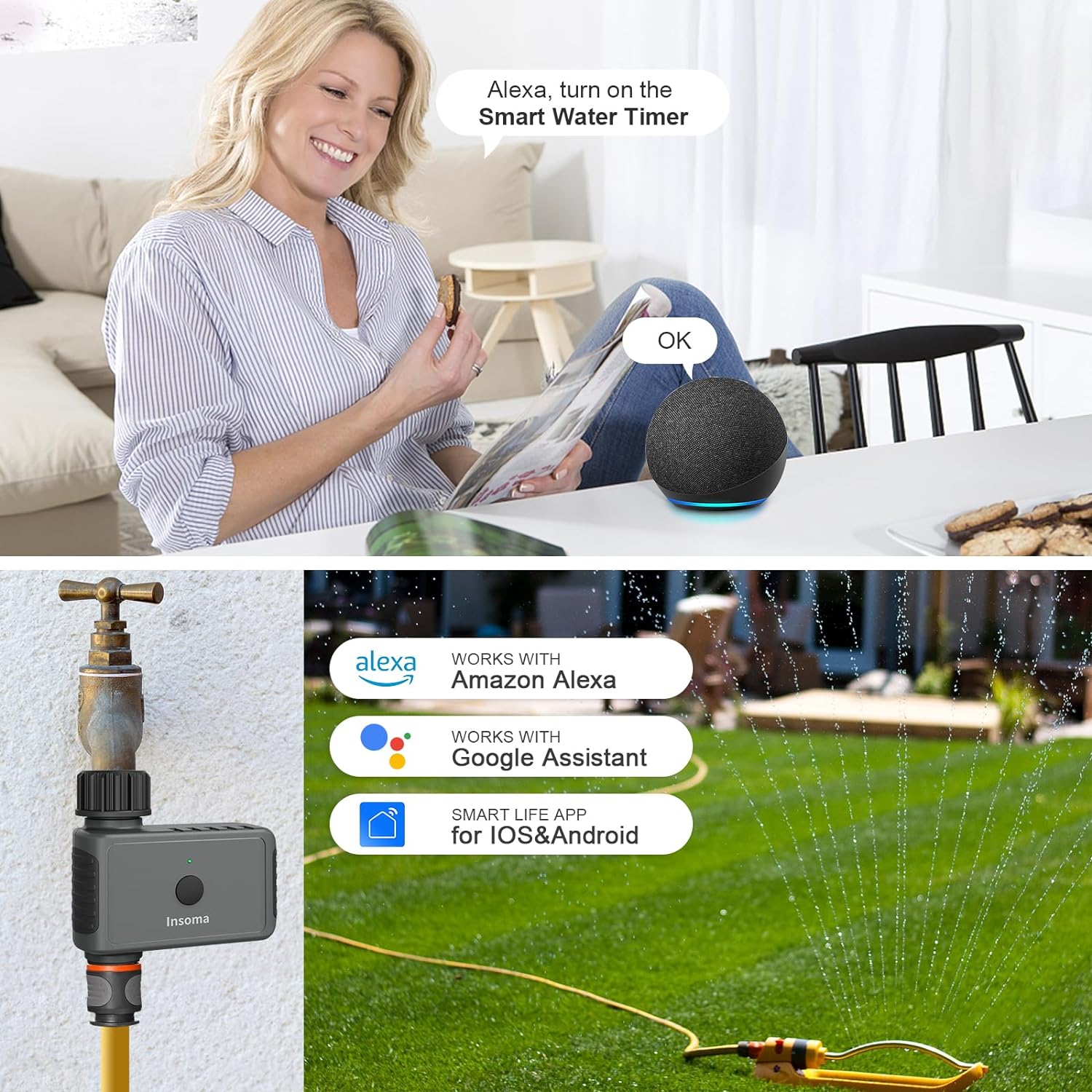 Insoma Wifi 자동 뿌리기 타이머 원격 정원 워 - Smart Garden Monitoring System 리뷰 및 가격