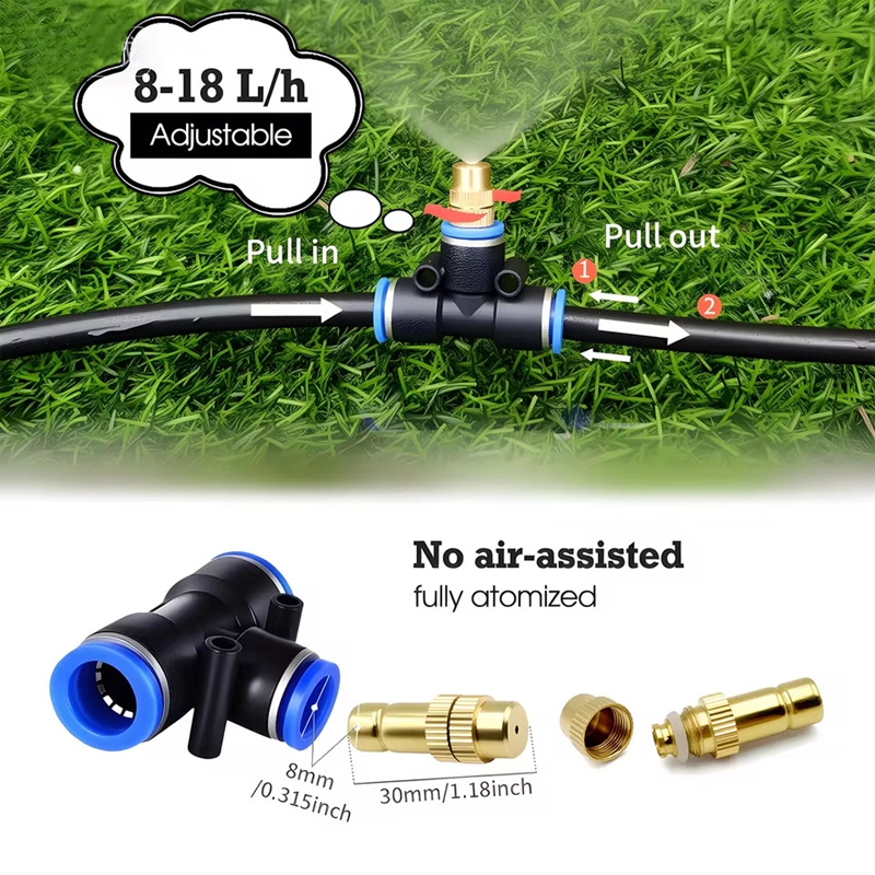 미스팅 냉각 시스템 키트 황동 노즐 정원 미스팅 관개  - Smart Garden Irrigation System 리뷰 및 가격