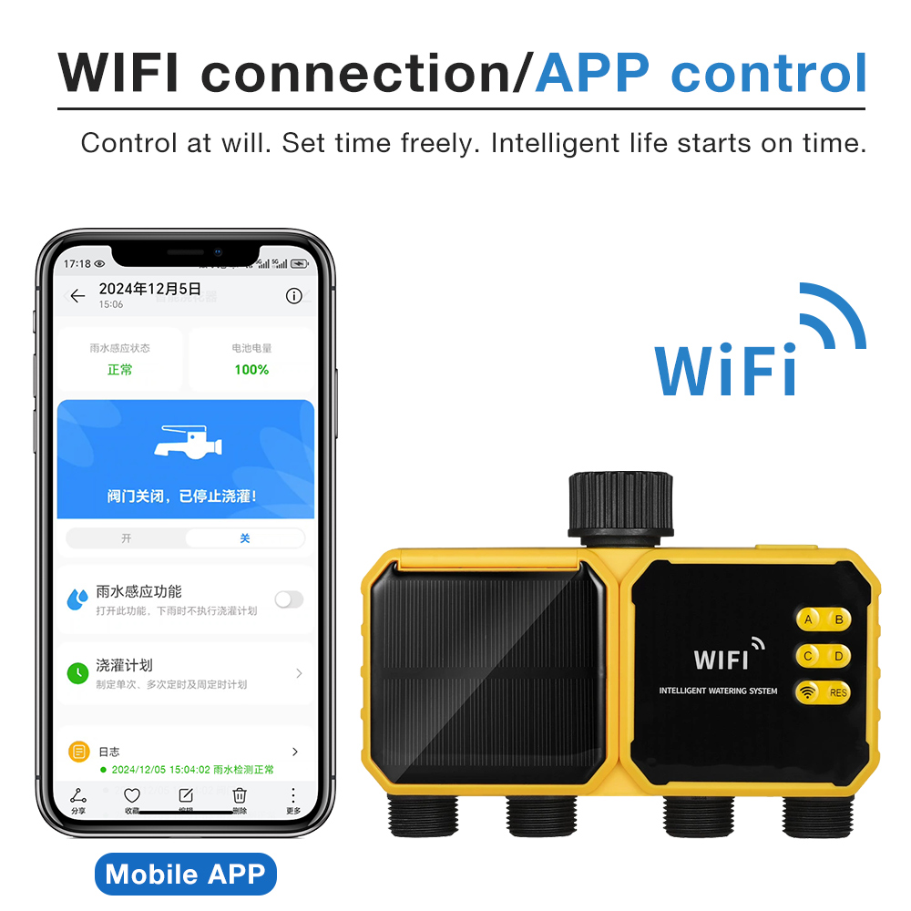 WiFi 태양광 관개 타이머 1/2/4 출력 스마트 관 - Smart Garden Monitoring System 리뷰 및 가격